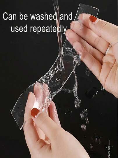 Nanotechnology Double-Sided Tape, Traceless, Washable, Strong Adhesive Strips, Double-Sided Adhesive Strips, Strong Transparent Nano Tape, Traceless Acrylic Magic Patch, All-Purpose Adhesive, Transparent Mounting Tape For Hanging Pictures, Posters, Carpets, Photo Decorations - Nano Tape For Home, Office, Indoor And Outdoor Use