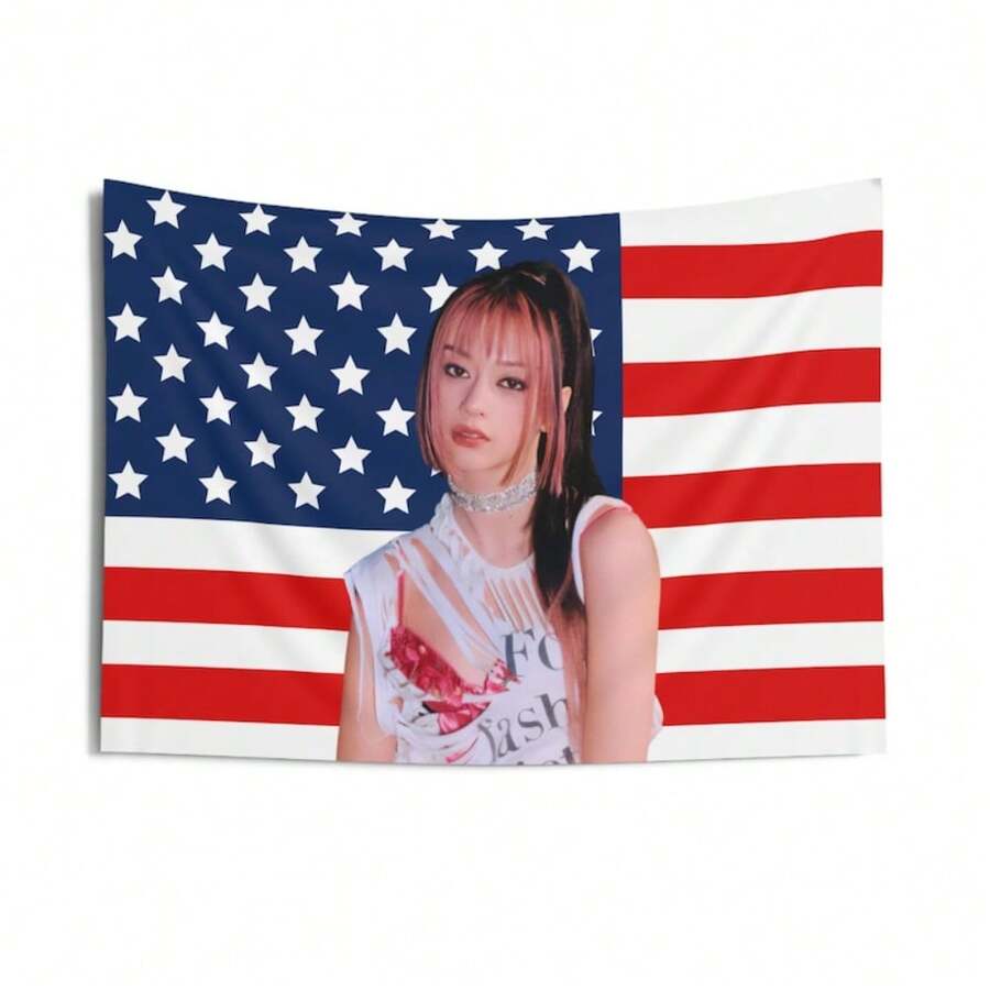 katseye-megan-visuals-american-flag-tapestry-katseye-concert-tapestry