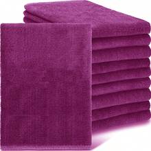 10条装卸妆巾，12 x 12英寸超细纤维化妆毛巾，大包装，可重复使用，吸水性强，柔软棉质面巾，女士礼品