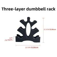 1pc Dumbbell Rack, 3/4/5 Tier Non-Slip Hollow Dumbbell Storage Rack, Ergonomic Design Dumbbell Stand For Home Gym Fitness Equipment - Black - View 12