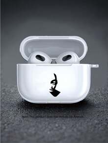 The Ins Style With Creative Skeleton Pattern Apple Wireless Bluetooth Earphone Protective Cover Is Suitable For Airpods4/1/2/3/Pro/Pro2 Glossy Transparent TPU Material Soft Shell Anti Drop Earphone Cover,More Impact Resistant And Durable, Making It The Best Gift For Family, Friends, And Couples - Clear - View 6