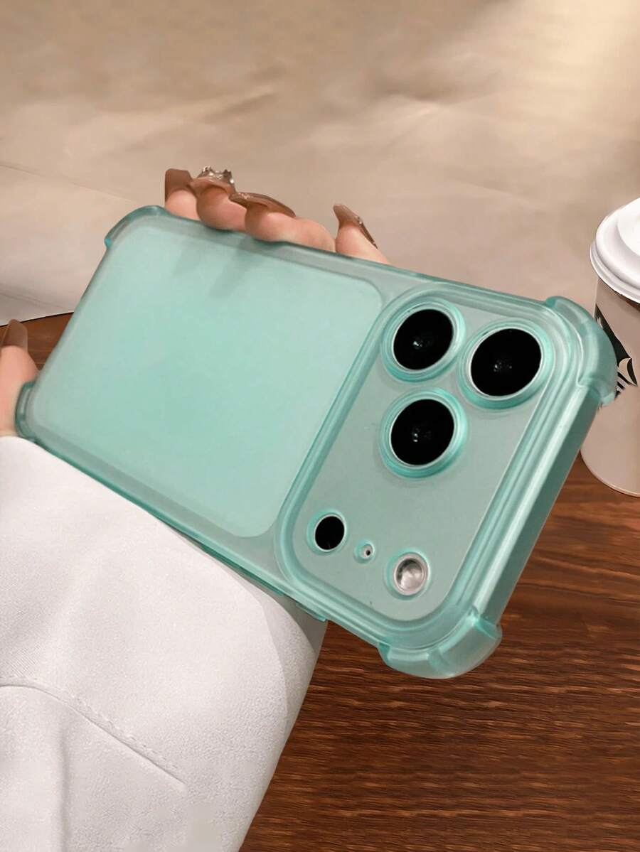 Luxury Matte Transparent Shockproof Protective Case, Suitable For 17 Pro Max, 17 Pro, 17, 16 Pro Max, 15, 14, 13, 12 Pro Max, 11, Anti-Drop Back Cover - Màu xanh trong suốt - Xem 1