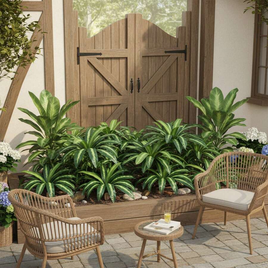 1 件 20.86 英寸多款式人造巴西木树叶 - 可调节枝条设计，适用于日常家居装饰 - 巴西木 - 查看 1