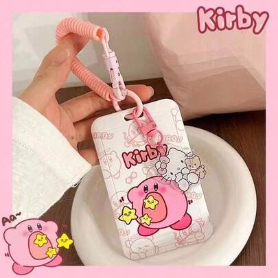 1 Set Cute Cartoon Card Holder, Access Card, Metro Card, ID Card Case With Hard Shell Lanyard Keychain, New Year, Valentine's Day, Easter Gift