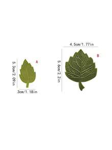 12pcs Mini Leaf Ironing Embroidery Patch, Exquisite Mixed Leaf Embroidery Badge, Suitable For DIY Handmade Clothing Repair And Decoration
