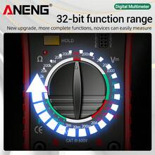 Professional Digital Multimeter Voltmeter Ammeter Ohmmeter Multi Tester Meter UK - Black - View 8