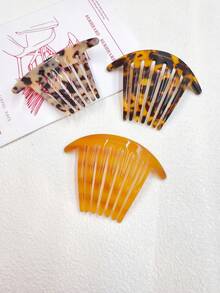 Acetate French Retro U-Shaped Hair Clip Bun Maker, Modern Minimalist Hair Accessory, Versatile Hair Styling Tool - Multicolor - View 5