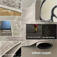 1. Thảm cầu nguyện Hồi giáo cao cấp/Thảm trải nhà cầu nguyện, được trang trí bằng viền trắng và họa tiết vàng, thiết kế hoa văn hiện đại, chất liệu nhung, 1100g/m², đế cao su chống trượt, mặt dưới mềm mại, có thể gấp gọn chống trượt, kiểu dáng thiết kế thống nhất, thảm cầu nguyện được trang trí bằng tua rua vàng, thích hợp cho lối vào, phòng khách và nơi thờ cúng - Một lựa chọn quà tặng tuyệt vời khi mùa lễ hội đến gần. - Nhiều màu - Xem 10