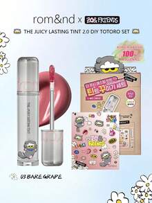 Rom&nd Romand Juicy Gloss Tint 2.0, No.03 Coral Pink Shade, Coffret cadeau limité, Design mignon Coffret cadeau limité, Teint à lèvres brillant en verre, Finition juteuse et aqueuse, Maquillage pour les lèvres coréen, Longue tenue, Ne s'estompe pas, Tasse non collante, Hydratant, Texture légère, Finition brillante, Pour débutant, Pour usage quotidien des femmes, K-Beauty, Maquillage coréen, CADEAU, 3,5g/0,12oz - 03 - Voir 2