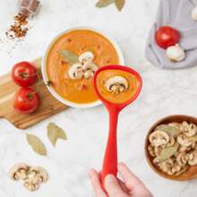 1/2 Pieces Red Silicone Cooking Ladle, 11.42-Inch Heat-Resistant Soup Spoon For Serving And Cooking - Red - View 2