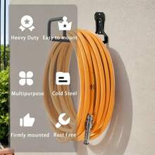 Metal Garden Hose Holder - Heavy Duty Hose Hanger Wall Mounted Water Hose Holder - Default - View 6