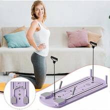 Pilates Reformer Set, Pilates Reformer Board For Home, Foldable Pilates Reform Board, Pilates Equipment Multipurpose Pilates Reforming Board For Exercises - Purple - View 2