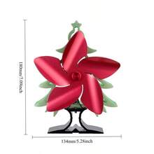 MICHSO 5-Blade Heat Powered Stove Fan Christmas Tree Log Wood Burner Efficient Home Heat Distribution Fireplace Fan