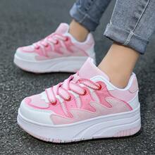 Teenagers' Invisible Detachable 4-Wheel Roller Skate Shoes, Transformable Roller Skating Wheels, Student , Dual-Use Holiday Gift - Pink - View 7