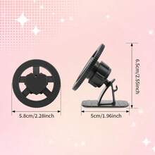 360° Rotatable ABS Car Phone Holder | Universal Air Vent Dashboard Navigation Bracket | Integrated Stable Anti-Shake Holder | Fashionable Black Design | Suitable For Most Vehicles - A - View 5