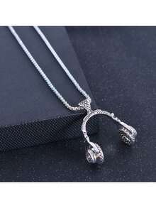 1 pieza Collar con colgante de auricular de estilo hip hop, accesorio versátil y personalizado unisex - auricular - Ver 7