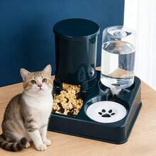 Cat Bowl, Water Bowl, Food Bowl, Cat Food Bowl, Dog Bowl, Pet Feeder, Pet Supplies - 1.5L Grain - 1L Water - View 2