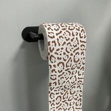 豹纹客用厕纸 动物图案一次性客用手巾 浴室鸡尾酒晚宴装饰纸巾 适用于圣诞派对 新娘送礼会 婴儿派对 婚礼 餐厅（深棕色） - 棕色 - 查看 5