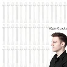 40支装鼻蜡棒，毛发蜡涂抹器，鼻蜡套装配件，用于清洁鼻孔、耳朵和面部毛发，男女通用 - 白色 - 查看 11