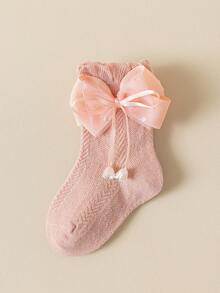 1 đôi tất cổ ngắn mềm mại và thoáng khí kiểu công chúa nơ hoạt hình dễ thương cho bé gái, thích hợp cho mùa xuân, mùa hè, mặc thường ngày, đi nghỉ mát, dự tiệc sinh nhật, và mặc hàng ngày. - Nhiều màu - Xem 3