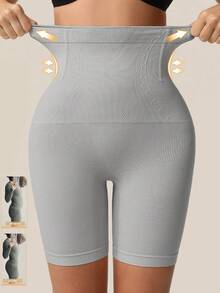 High Waist Tummy Control Panties Seamless Shaping Panties Waist Trainer Body Shaper Shorts Bottoms Slimming Sheath Panty Women Underwear Shapewear - Grey - View 6