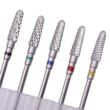 Easy Nail 1 Stück Hartmetall-Nagelfräser kompatibel für Acrylnägel, geeignet für Gelpoliententfernung, Maniküre/Pediküre Formgebung, harte Nagelkunsttools - Verschiedenfarbig - Übersicht 7