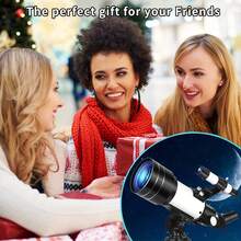 LOVEWE 70mm Aperture 150X Monocular Telescope - Portable With Tripod Phone Mount, Essential For Adult Camping Education Xmas Halloween Gift - White - View 7