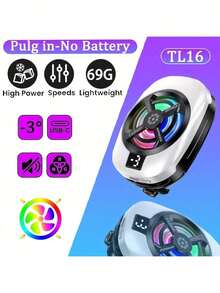 半导体散热器，数字显示温度控制，静音运行，游戏、直播、视频观看等场景下不会过热，高效散热设备，手机、平板电脑通用散热配件 - 黑與白 - 查看 2