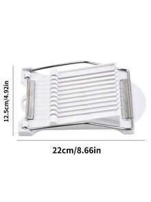 1个不锈钢手动切片器 - 锋利的方形刀片可轻松切片奶酪、水果、鸡蛋和火腿 - 制作三明治、午餐盒和健康零食的完美厨房工具 - 彩色 - 查看 4