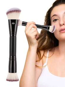 6pcs/Set Makeup Brush Kit, Including Angled Foundation Brush, Contour Brush, Powder Blush Brush, Eyeshadow Brush, Concealer Brush, Highlighter Brush, Soft Fiber Makeup Tools, Travel Set, Gift For Women And Girls - Multicolor - View 9