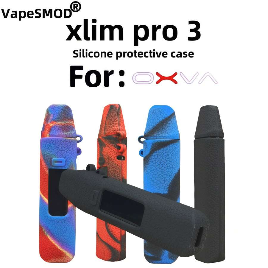 VapeSMOD Silicone Case For OXVA XLIM Pro 3, Liquid Silicone Textured Design, Soft, Full Coverage Anti-Slip Protective Cover, Shockproof, Suitable For Festivals, Celebrations, Occasions, Seasons, Gift For Friends