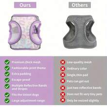 Anti-Escape Reflective Breathable Pet Chest Harness, Suitable For Medium & Small Pets - Purple - View 6