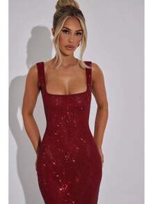Ladies' Best-Selling Evening Gowns - Sexy Sequined Flowing Tulle Formal Dresses - Ladies' Gifts - The Most Dazzling Goddess - 紅色 - 查看 5
