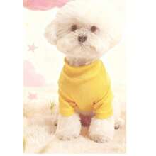 1件狗狗可爱爱心图案睡衣，适合泰迪犬和小型犬，秋冬季 - 芥末黃 - 查看 9