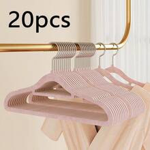 1/5/10/20/60/100个装防滑隐形衣物保护套，超薄节省空间设计，适用于衬衫、裤子、连衣裙等各种衣物，是居家衣橱、零售展示衣架的必备之选。纤薄设计，简约收纳架，坚固耐用的塑料衣架，多功能衣架，家居收纳，时尚精品店适用。