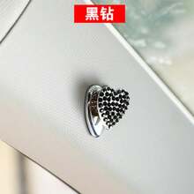 Multi-Purpose Heart-Shaped Crystal Decorative Hooks For Kitchen, Bathroom, Office, Car, Girly Style With Rhinestones