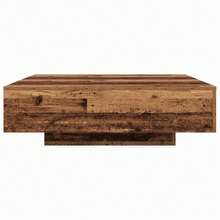 vidaXL Couchtisch, Antik-Holzoptik, 100 x 100 x 31 cm, Holzwerkstoff - Braun - Übersicht 6