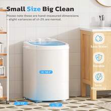 Mini Portable Washing Machine, 5.5Lbs Compact Mini Portable Washer, 110V Single Tub Laundry Washer Machine - 查看 3