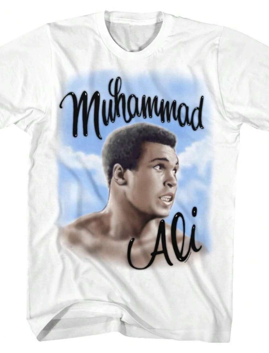 Ali - Airbrush - Short Sleeve - Adult - T-Shirt - trắng - Xem 1