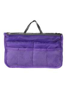 13口袋升级大容量化妆包，防水尼龙旅行收纳袋，可折叠简约多功能储物袋 - 彩色 - 查看 16