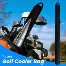 1pc Soft Foldable Golf Cooler Shoulder Bag - Insulated, Holds 7 Cans, For Golf Course, Beach, Camping, Short Trips - Multicolor - View 2