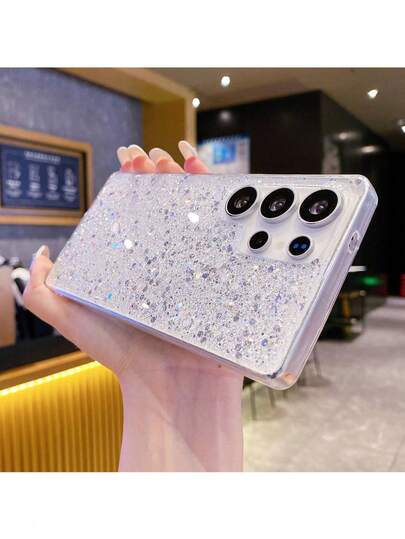 1 st. högglansigt mjukt telefonskal kompatibelt med 17/11/12/13/14/15/16 Pro Max, Galaxy S22/23/24/25+, Galaxy A04/A05/A14/A15/A24/A25/A34/A54, Galaxy A56/A36/A26