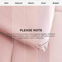 Thick Quilted Polyester Fabric Comforter Queen/King Size | Chic Solid-Color Bedroom Decor | Soft Warm Fluffy All-Season Stylish Bedding Accent - Pink - View 3