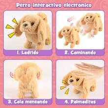 NEW KIOVINO Juguetes de Perro Robot Set Perro de Peluche Electrónico Que Camina y Ladra Cuidado de Mascotas Playset Grooming Toy Pretend Play Regalos para Niñas de 3 4 5 6 8 años de Edad - como en la foto - Ver 3
