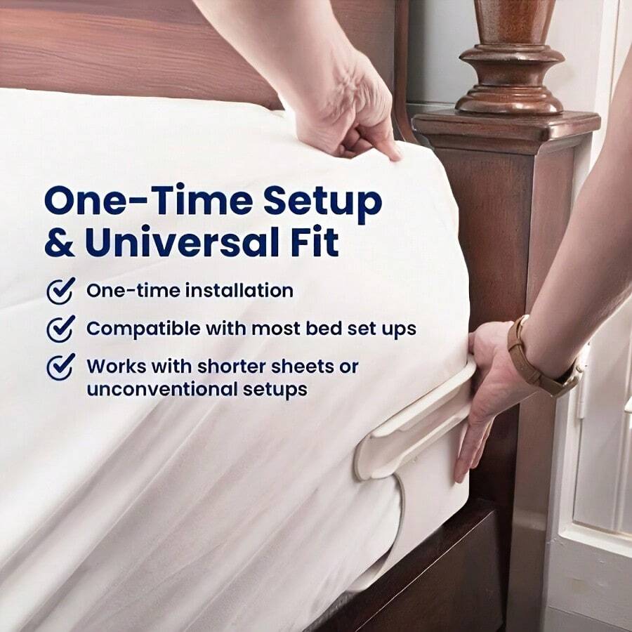 1 Set Of 4 Invisible Bed Sheet Holders, Seamless Fasteners, Equipped With Durable Polypropylene Clips, White, Secure Fit To Prevent Shifting And Sliding, Suitable For All Bed Sizes, Including Extra Grip Design For Headboard And Side Walls - 1 bộ gồm 4 chiếc màu trắng - Xem 1