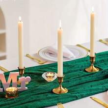 1/2/4/6/12/30 件黄铜/黑色金属烛台,烛台适用于餐桌中心装饰、婚礼、派对、生日、家居装饰 - 彩色 - 查看 4