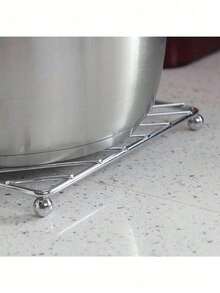 4pcs Stainless Steel Coasters, Heat Resistant Kitchen Table Mats, Insulation Pads, Stainless Steel Anti-Scald Mats, Tabletop Heat Protection, Suitable For Restaurant, Kitchen, Baking - Multicolor - View 5