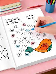1/2/4pcs 32-Page ABC Letter Tracing Workbook Notebook | Suitable For Preschool And Kindergarten ABC Letter Practice | Fun Early Writing Practice Notebook With Drawing Pages, Practice Book, Magic Words, Great Gift And Practical Durable English Writing Notebook, Ideal For Back To School Season - Multicolor - View 4