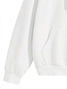 Uranus Planet With Rings Design Printed Hoodie AutumnWinter Fashion Mens Clothing - 白 - 查看 5
