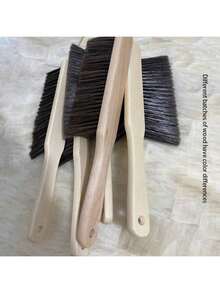 1pc Wooden Coffee Brush, Desktop Coffee Cleaning Brush, Coffee Powder Sweeping Cleaning Brush, Long Handle Bed Brush, Anti-Static Household Cleaning Brush, Soft Bristle Bed Brush, Carpet Bed Cleaning Magic Duster Brush. - Multicolor - View 5